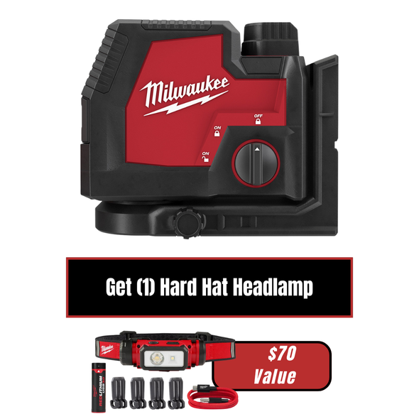 Milwaukee MKE USB CROSS W/2 POINTS LASER - (3522-21)