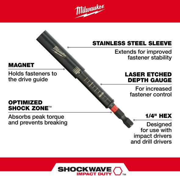 Milwaukee 3" MAGNETIC DRIVE GUIDE-(48-32-4508)