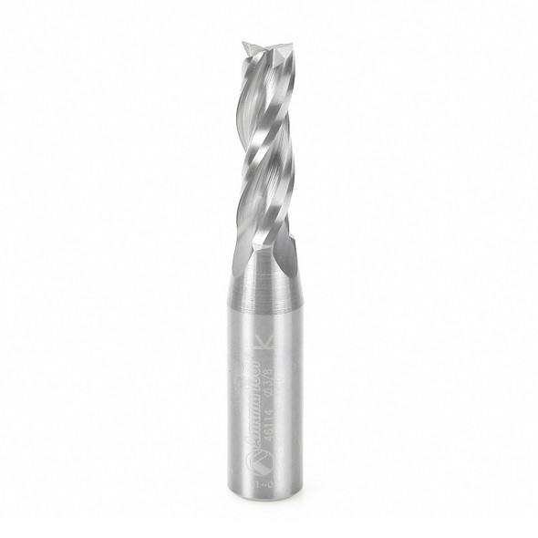 Amana Solid Carbide Spiral Plunge Long Up-Cut Bit 3/8 Dia x 3/8 Inch Shank (46114)