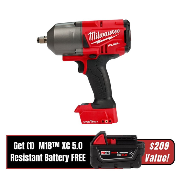 Milwaukee M18 FUEL™ w/ ONE-KEY™ High Torque Impact Wrench 1/2" Friction Ring - Bare Tool - (2863-20)