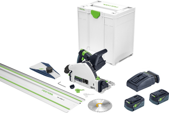 Festool Cordless Track Saw TSC 55 KEBI-F-Set-FS with accessories