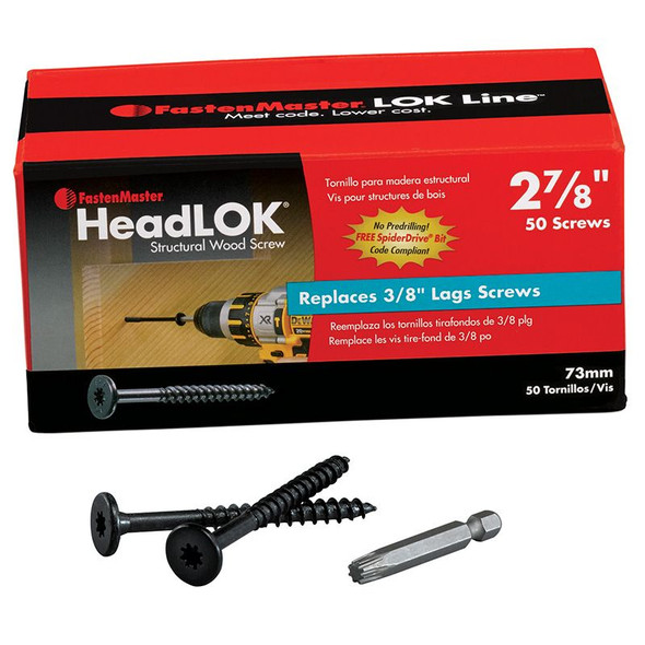 HeadLOK® 2-7/8" Structural Wood Screw 50 PCS (FMHLGM278-50)