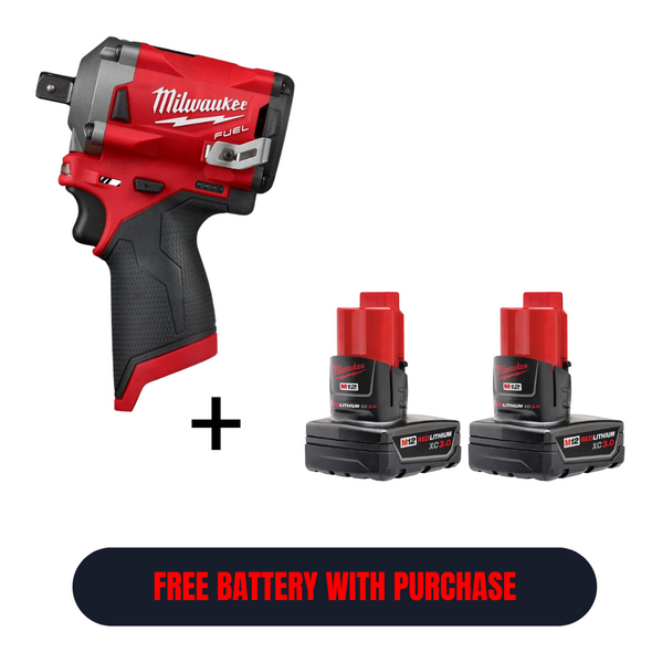 Milwaukee M12 FUEL™ Stubby 1/2 in. Pin Impact Wrench - Bare Tool (2563P-20)