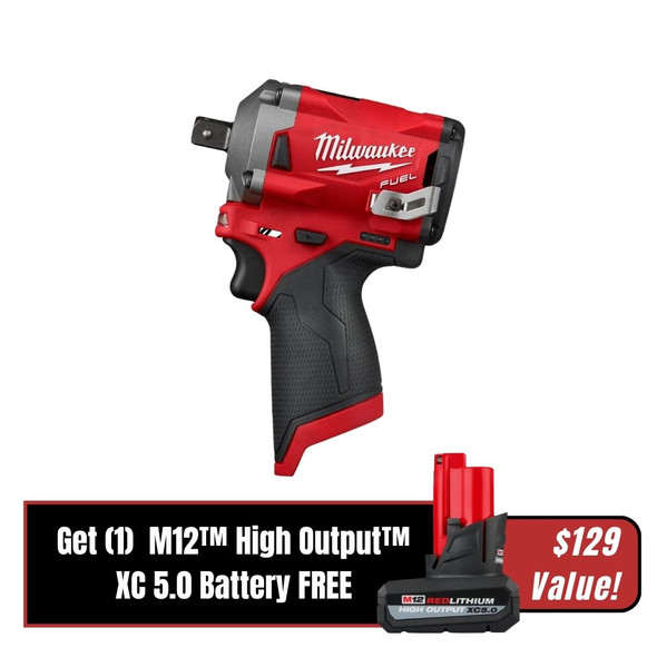 Milwaukee M12 FUEL™ Stubby 1/2 in. Pin Impact Wrench - Bare Tool - (2563P-20)
