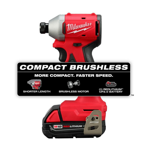 Milwaukee M18 Compact 1/4" Hex Impact Driver Kit (3650-21P) Milwaukee M18 Compact 1/4" Hex Impact Driver Kit (3650-21P)