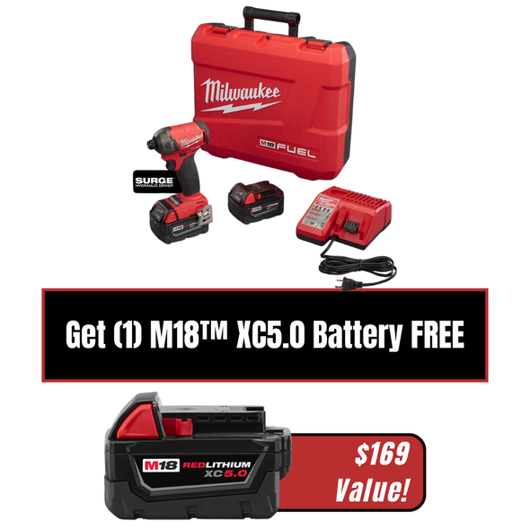 Milwaukee M18 FUEL™ SURGE™ 1/4" Hex Hydraulic Driver Kit (2760-22)