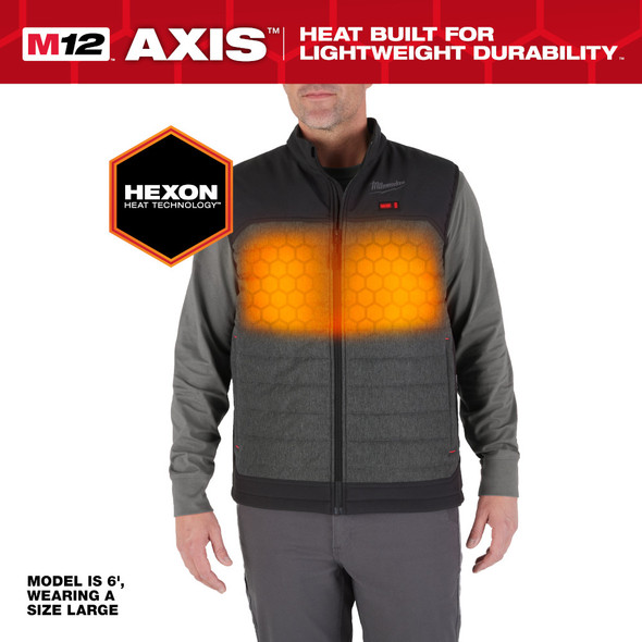 Milwaukee M12™ Heated AXIS™ Vest Gray Large (M300G-21L)