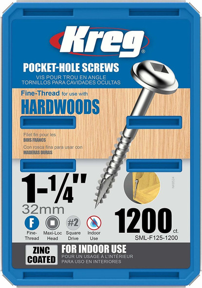 Kreg Zinc Pocket-Hole Screws 1-1/4