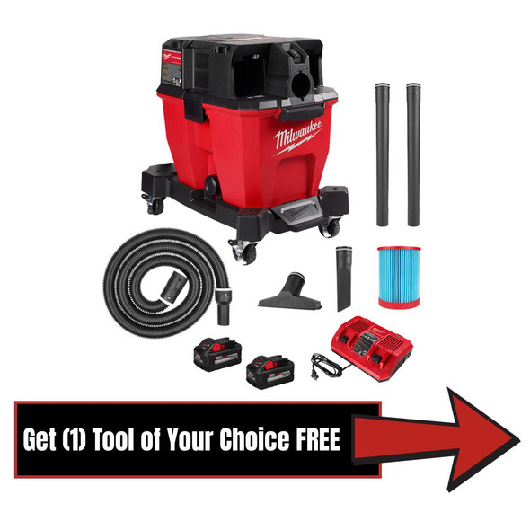 Milwaukee M18 FUEL™ NEXUS™ 9 Gallon Dual-Battery Wet/Dry Vacuum Kit - (0920-22HD)