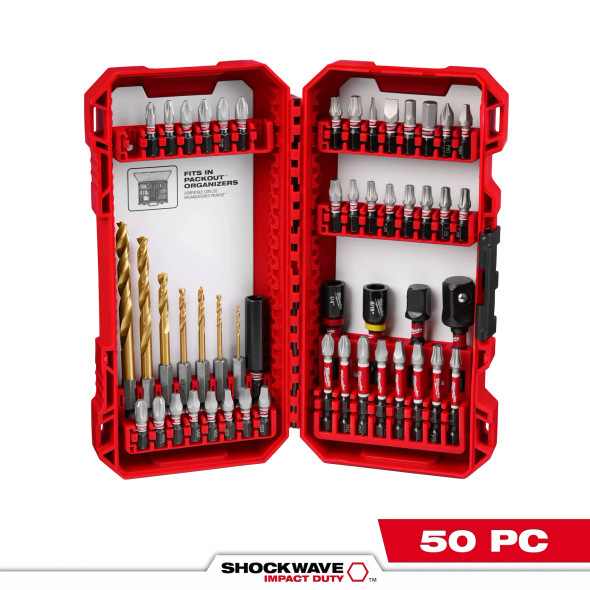 Milwaukee 50 PC Shockwave™  Drill & Drive Set (48-32-4013)