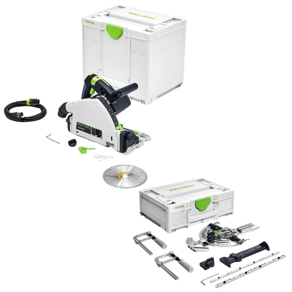 Festool Plunge-cut saw  TS 55 FEQ-F-Plus with Festool Accessories set SYS3 M 137 Set (576708-577157)