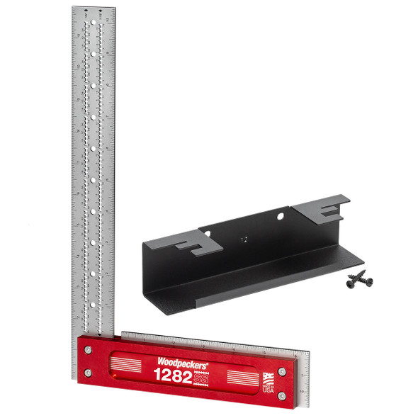 Woodpeckers Stainless Steel Square - 12" w/ Rack- It (SSSQ-12-24)