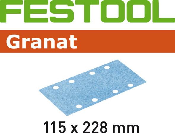 Festool Granat | 115 x 228 | 60 Grit | Pack of 50 (498945)