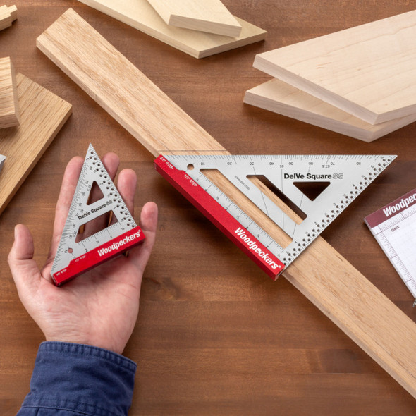 Woodpeckers 6" Stainless Steel DelVe Square with Rack-It (DELVSS6-20)