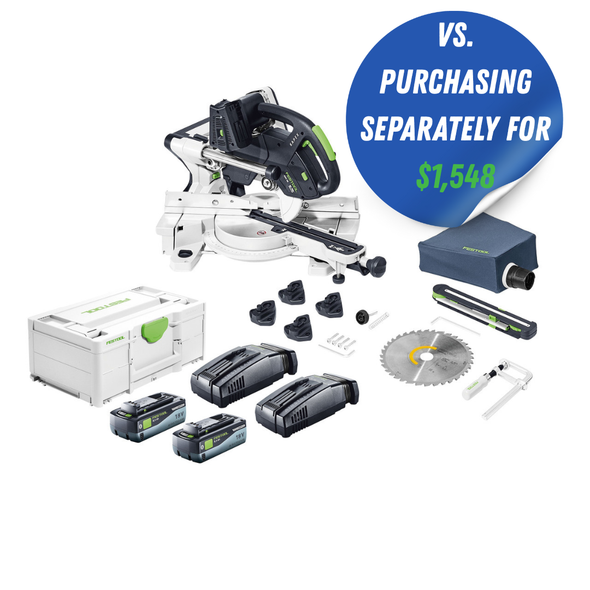 Festool Limited Edition Cordless Kapex KSC 60 EB + Energy Set Combo Kit (579356)