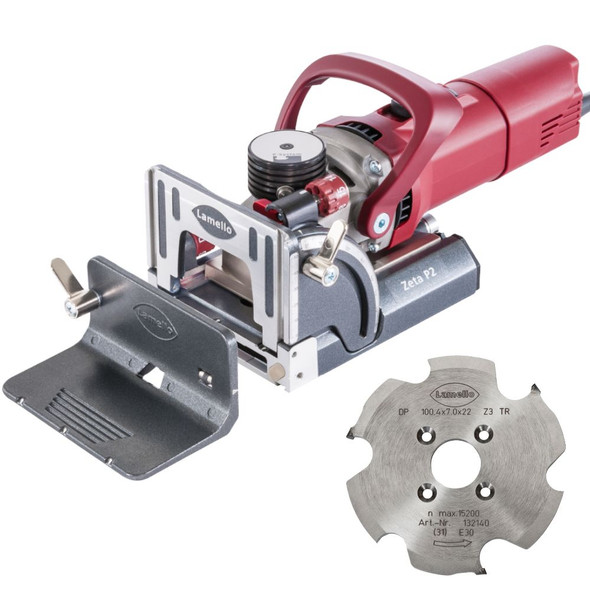 Lamello Zeta P2 with Diamond Cutter, Drill Jig & Bit with Lamello Professional P-System Connector Assortment Kit in SYS (101403DS-145323)