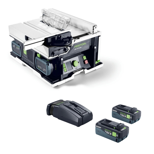 Festool CSC SYS 50 EBI Table Saw Basic with Festool TBX 8 Tabless Battery Starter Set (576821-578903)