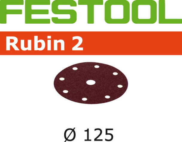 Festool Rubin 2 | 125 Round | 40 Grit | Pack of 50 (499093)