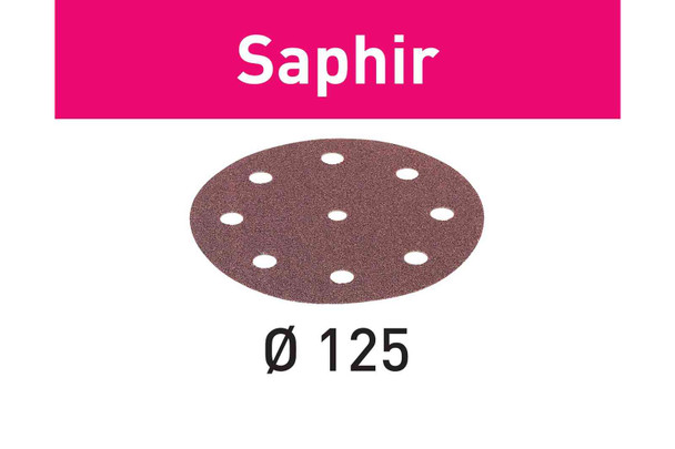 Festool Saphir | 125 Round | 80 Grit | Pack of 25 (493127)