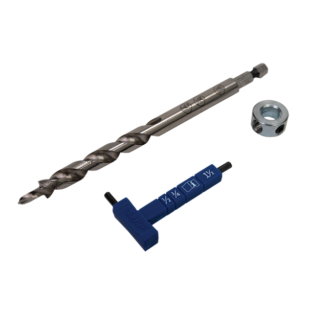 Kreg Easy-Set Drill Bit with Stop Collar & Gauge/Hex Wrench (KPHA308)