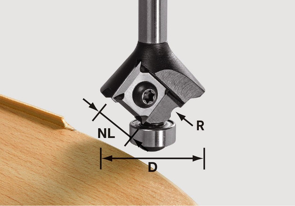 Festool Radius Router Bit 3 mm, 8mm Shank (499808)