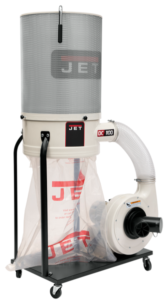 Jet DC-1100VX-CK Dust Collector, 1.5HP 1PH 115/230V, 2-Micron Canister Kit