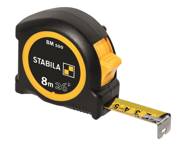 Stabila Pocket tape BM 100, 26 ft inch/mm scale (30826)