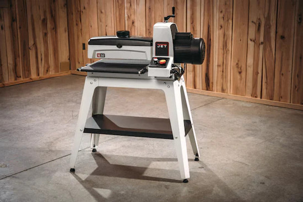 Jet JWDS-1632 Drum Sander, 1.5HP 1PH 115V, Open Stand 1-1/2 HP (723520K)