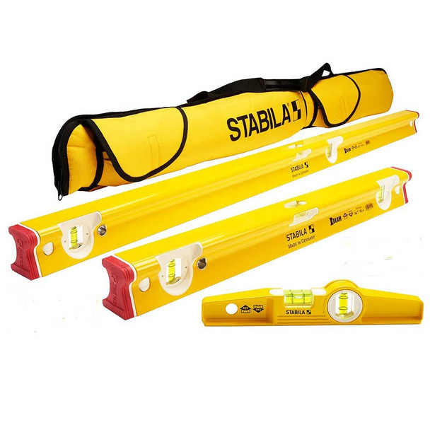 Stabila Heavy Duty Aluminum Rectangle R-Beam 3 Level Set (48415)