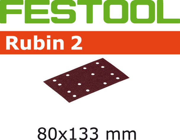 Festool Rubin 2 | 80 x 133 | 180 Grit | Pack of 10 (499060)