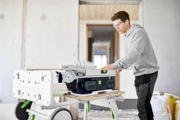 Festool CSC SYS 50 EBI-Basic Set: The Cordless Table Saw for Precision Cuts on the Job