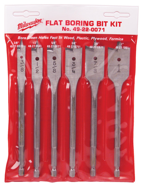 Milwaukee FLAT BORING BIT KIT-(49-22-0071)