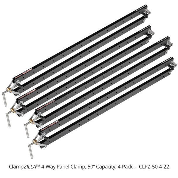 Woodpeckers Clampzilla - 50 Inch Capacity - 4 Pack (CLPZ-50-4-22)