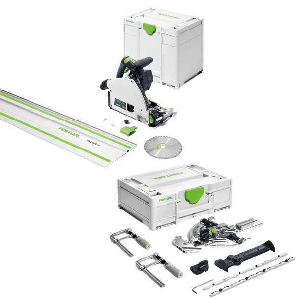 Festool Plunge-Cut Saw TS 60 KEB-Plus-FS with Festool Accessories set SYS3 M 137 FS/2-Set (577422-577157)