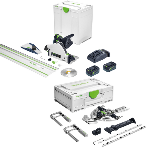 Cordless Track  Saw TSC 55 KEBI-F-Set-FS with Festool Accessories set SYS3 M 137 FS/2-Set (577664-577157)