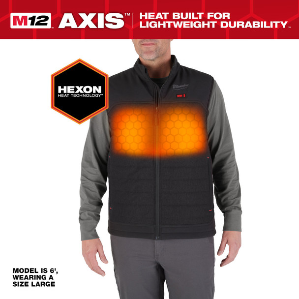Milwaukee M12™ Heated AXIS™ Vest Black X-Large (M300B-21XL)