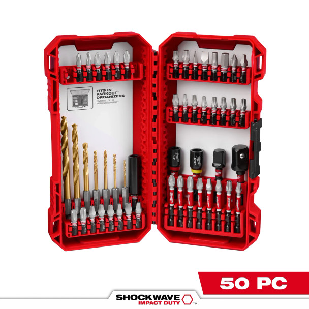 Milwaukee 50 PC Shockwave™  Drill & Drive Set (48-32-4013)