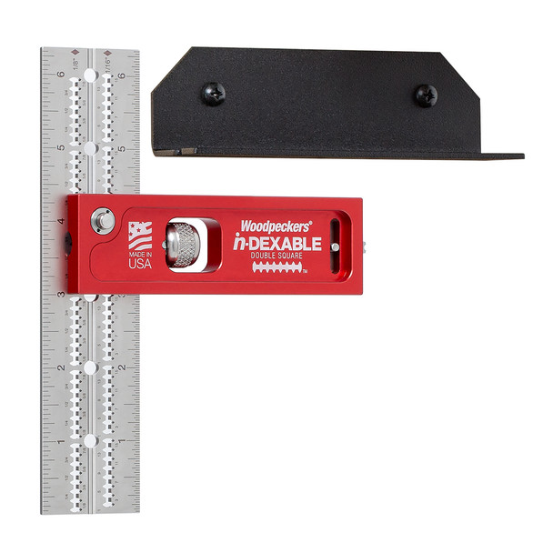 Woodpeckers Mini in-DEXABLE Double Square with 6" Blade and Rack-It (DSQ-ST-20)