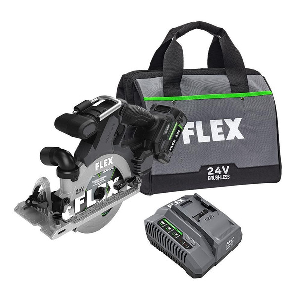 Flex 24V 6-1/2" In-Line Circular Saw Kit (FX2131A-1C)