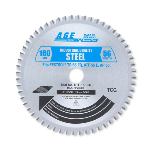 Still photo of singular aftermarket Amana saw blade for Festool Aftermarket category.