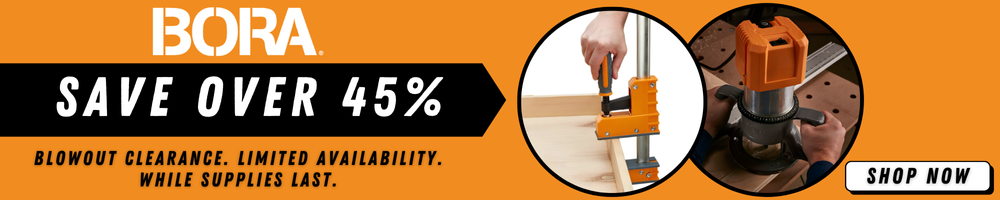 Bora Tools Deals Accessories Centipede Fixed Router Base Parallel Clamp Mobile Base Table Saw Extension Clearance Universal Mobile Base Super Duty Universal Mobile Base Mobile Base Extension Workbench Caster Kit Centipede Storage Carry Bag Universal Carry Strap Quick Clamps MiteriX Angle Duplicator Savings Sale Discount Discontinued