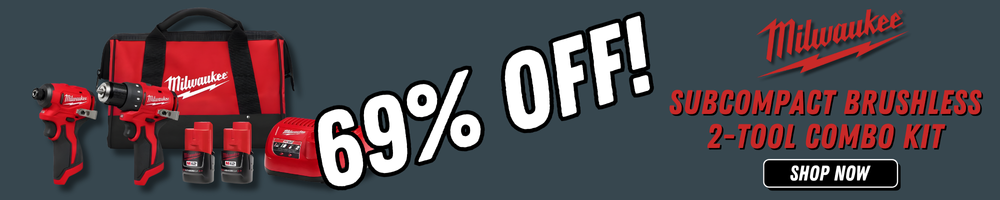 Milwaukee M12 Subcompact Brushless 2-Tool Combo Kit  lightweight drill impact driver drill driver hex impact driver redlithium battery charger m18 m12 contractor bag milwaukee redlink power tools 