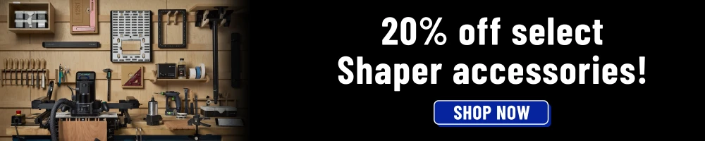 Shaper tool accessory sale bit washer connected caliper autopass mortising adapter hose workstation plate  collet kit essential bit kit shapertape reversible clamps shaper trace 