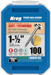 Kreg Stainless Steel Pocket-Hole Screws 1-1/2", #8 Coarse, Washer-Head, 100 Count (SML-C150S5-100)