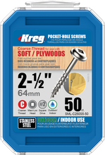 Kreg Stainless Steel Pocket-Hole Screws 2-1/2