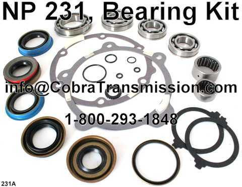 New Process NP 231 Transfer Case Bearing, Gasket and Seal Kit Blazer, S10, Dodge Light Truck