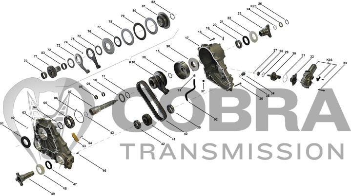 ATC400 Transfer Case Input Shaft | Uses Plastic Needle Bearing And