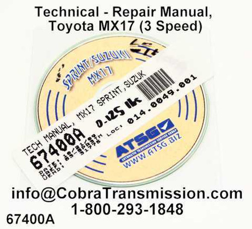 Technical - Repair Manual, Toyota MX17 (3 Speed)