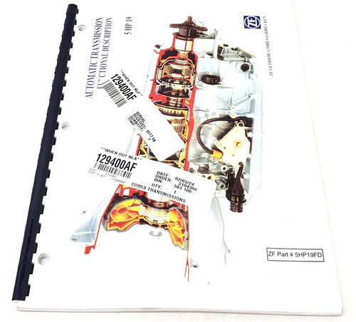 129400af Technical Manual, ZF5HP19