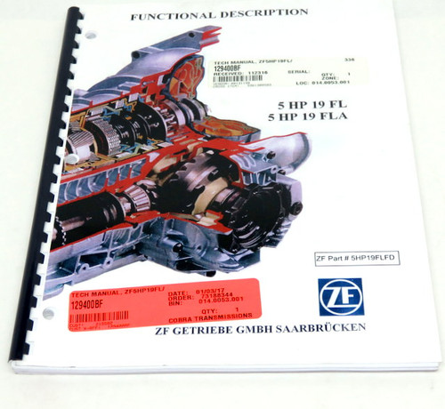 Technical Manual, ZF5HP19FL / FLA